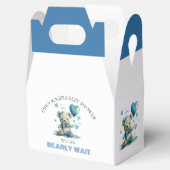 We kunnen bijna niet wachten op Blue Teddy Bear Bedankdoosjes (Geopend)