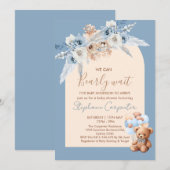 We kunnen bijna niet wachten op Boho Boy Baby show Kaart (Voorkant / Achterkant)