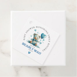 We kunnen bijna niet wachten op de blauwe teddybee bedankjes labels