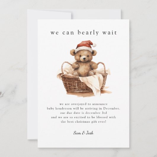 We kunnen bijna niet wachten op de onthulling van  feestdagenkaart (Voorkant)