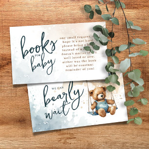 We kunnen bijna niet wachten op Denim Teddy Bear b Informatiekaartje