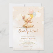 We kunnen bijna niet wachten op het Baby shower va Kaart (Voorkant)