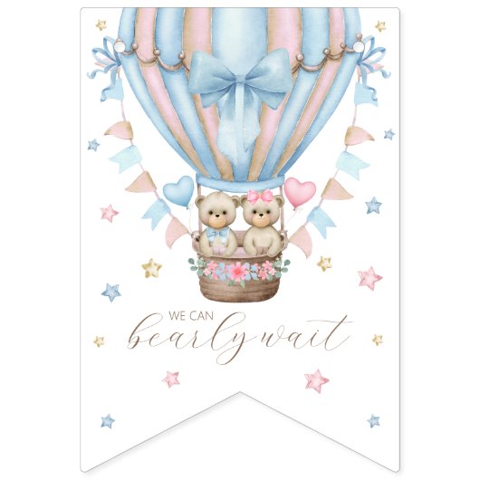 We kunnen bijna niet wachten op het Baby shower va Vlaggetjes (Tweede vlag)