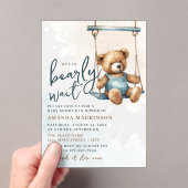 We kunnen bijna niet wachten op het Denim Teddy Be Acryl Uitnodigingen (Insitu (Draagbaar))