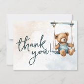 We kunnen bijna niet wachten op het Denim Teddy Be Bedankkaart (Voorkant)