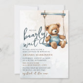 We kunnen bijna niet wachten op het Denim Teddy Be Kaart (Voorkant)