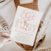 We kunnen bijna niet wachten op roze Baby shower Kaart