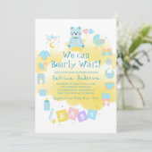 We kunnen bijna niet wachten op Schattige Boy Baby Kaart (Staand voorkant)