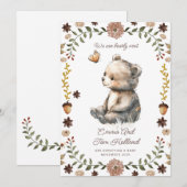 We kunnen bijna niet wachten op Waterverf Beer zwa Aankondiging (Voorkant / Achterkant)