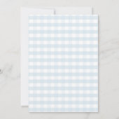 We kunnen bijna niet wachten op White Blue Gingham Kaart (Achterkant)