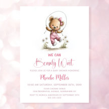 We kunnen bijna niet wachten Teddybeer baby shower