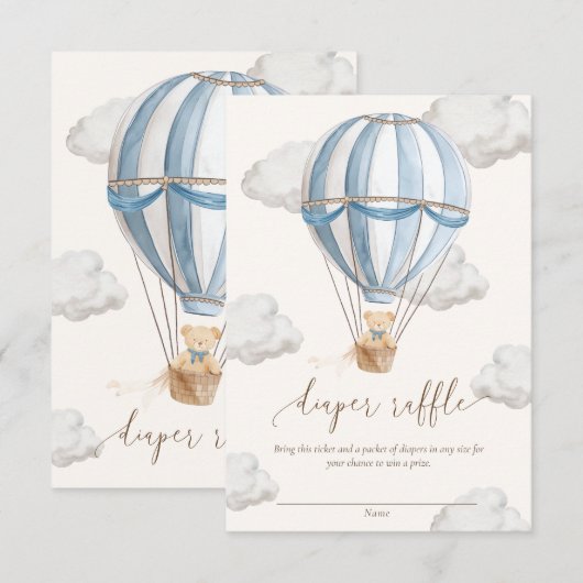 We kunnen bijna niet wachten Teddybeer Luier Raffe Kaart (Voorkant / Achterkant)