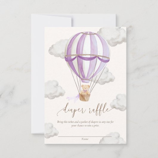 We kunnen bijna niet wachten Teddybeer Luiers Raff Kaart (Voorkant)