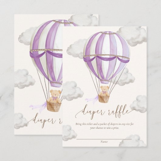 We kunnen bijna niet wachten Teddybeer Luiers Raff Kaart (Voorkant / Achterkant)