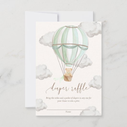 We kunnen bijna niet wachten Teddybeer Luiers Raff Kaart (Voorkant)