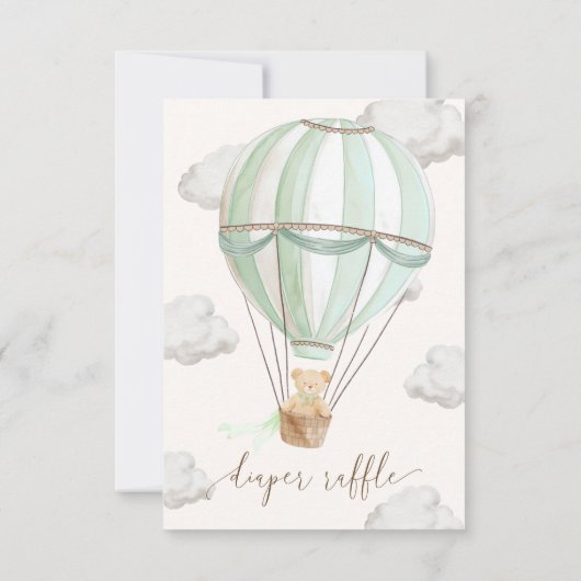 We kunnen bijna niet wachten Teddybeer Luiers Raff Kaart (Achterkant)