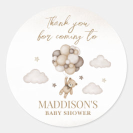 We kunnen bijna niet wachten tot het Baby shower r Ronde Sticker