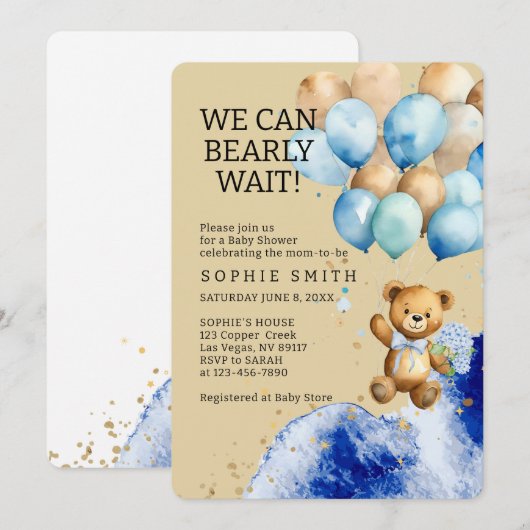 We kunnen bijna niet wachten tot Royal Blue en Gol Kaart (Voorkant / Achterkant)