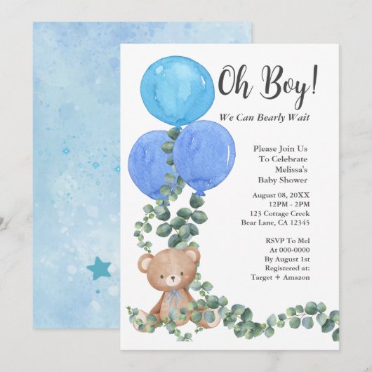 We kunnen bijna op Baby shower wachten Kaart (Voorkant / Achterkant)