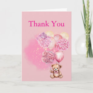 We kunnen bijna roze ballon hortensia bedankkaart
