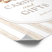 We kunnen bijna wachten Baby shower Kaarten & gesc Poster (Hoek)