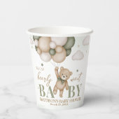 We kunnen bijna wachten Baby shower papier beker (Achterkant)