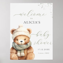 We kunnen bijna wachten Baby shower welkom Poster