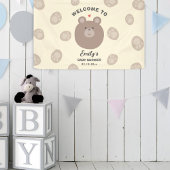 We kunnen bijna wachten Beary Schattige Baby showe Spandoek