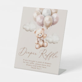 We kunnen bijna wachten Beer ballonnen luier rafel Reclamebord Met Voetstuk