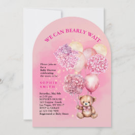 We kunnen bijna wachten blozen hortensia baby show kaart