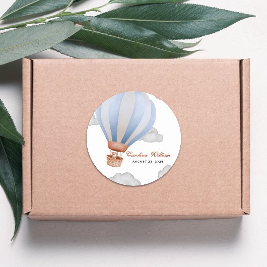 We kunnen bijna wachten Boy Cub baby shower Ronde Sticker