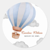 We kunnen bijna wachten Boy Cub baby shower Ronde Sticker (Voorkant)