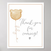 We kunnen bijna wachten bruin Dank u voor het kome Poster (Voorkant)