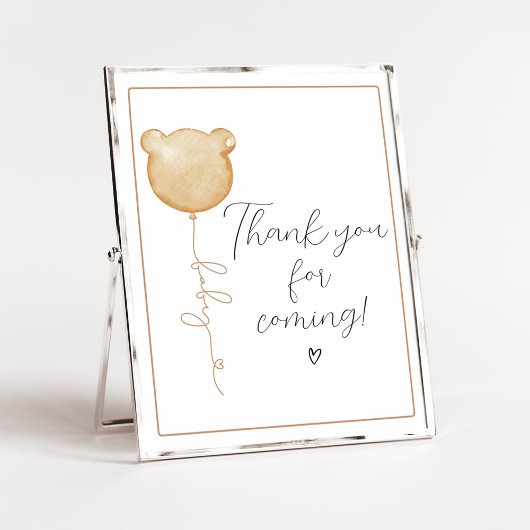 We kunnen bijna wachten bruin Dank u voor het kome Poster