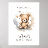 We kunnen bijna wachten dan Baby shower welkom Poster (Voorkant)