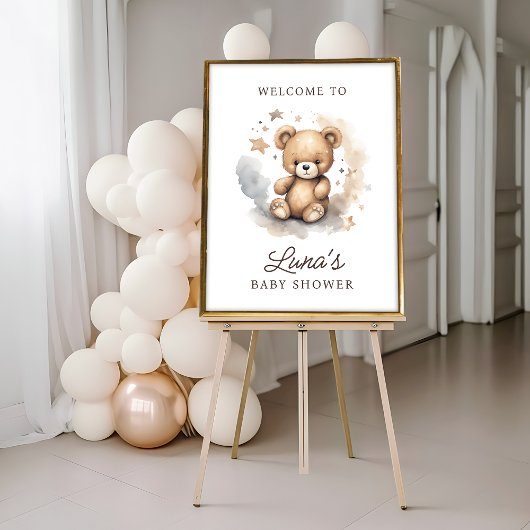 We kunnen bijna wachten dan Baby shower welkom Poster