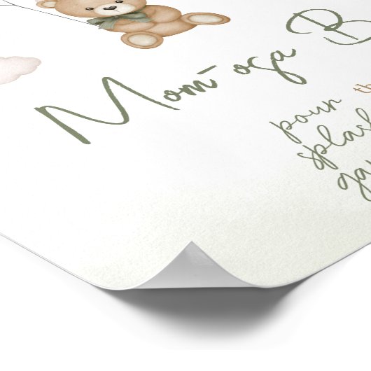 We kunnen bijna wachten Green Boho Moeder Osa Bar Poster (Hoek)