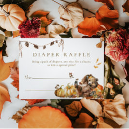 We kunnen bijna wachten Herfst Forest Baby shower  Informatiekaartje