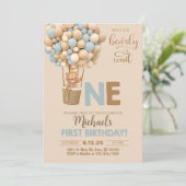 We kunnen bijna wachten jongen 1e verjaardag uitno kaart (Staand voorkant)