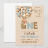 We kunnen bijna wachten jongen 1e verjaardag uitno kaart (Voorkant / Achterkant)