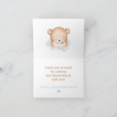 We kunnen bijna wachten jongen baby douche dank u  bedankkaart (Binnen)