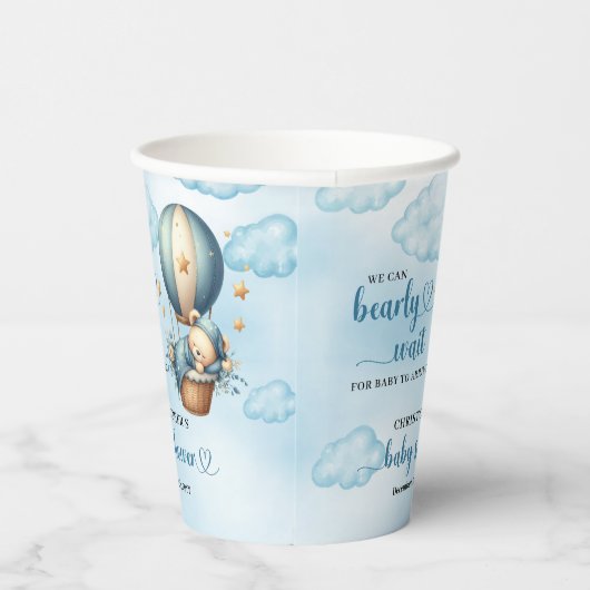 We kunnen bijna wachten jongen baby shower heteluc papieren bekers (Rechts)