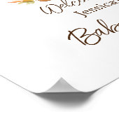 We kunnen bijna wachten laat Baby shower Poster (Hoek)