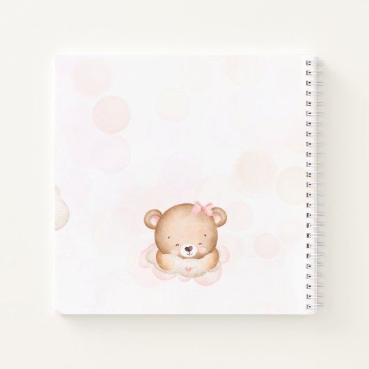 We kunnen bijna wachten meisje Baby shower gastenb Notitieboek (Achterkant)