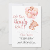 We kunnen bijna wachten meisje Baby shower script Kaart (Voorkant)