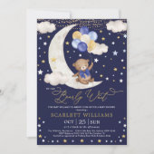 We kunnen bijna wachten Navy Gold Beer Baby Boy Sh Kaart (Voorkant)