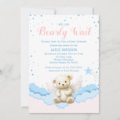 We kunnen bijna wachten op Angel Teddy Bear Pastel Kaart (Voorkant)