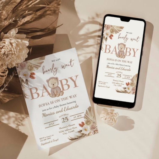 We kunnen bijna wachten op Baby shower Genderneutr Kaart