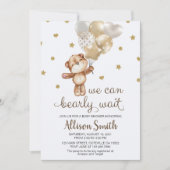 We kunnen bijna wachten op Baby shower Kaart (Voorkant)