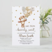 We kunnen bijna wachten op Baby shower Kaart (Staand voorkant)